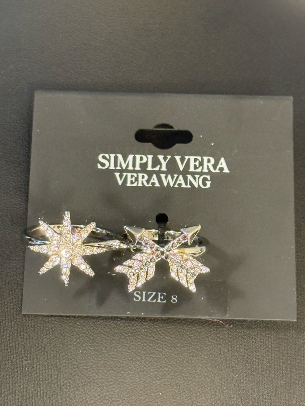Two Finger Crystal Ring